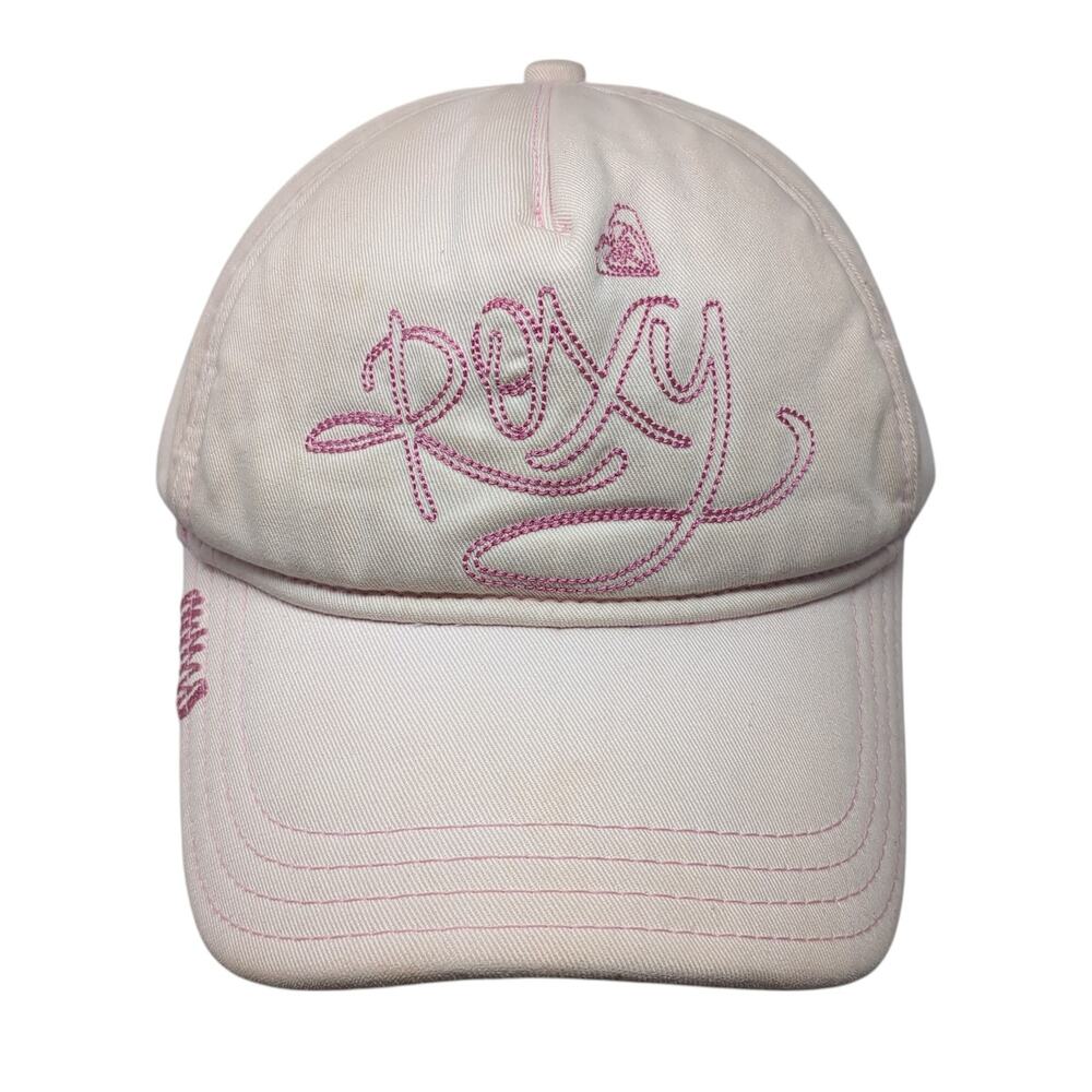 Roxy Snapback Hat Pink One Size Adjustable Embroidered Casual Outdoor